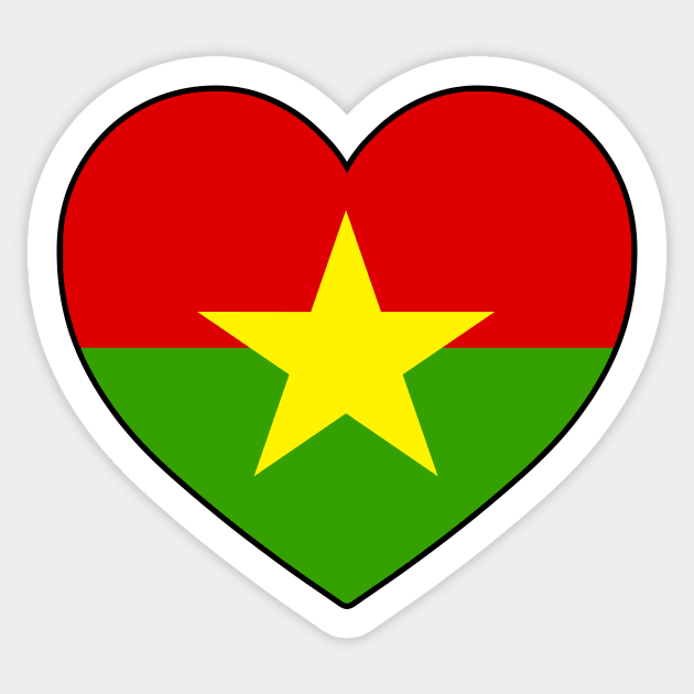 Heart - Burkina Faso _067 Sticker by Tridaak